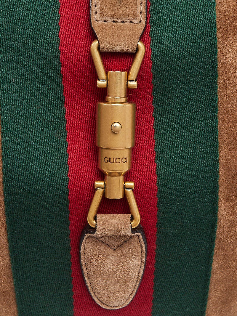 Vintage Gucci Striped Suede Speedy Bag