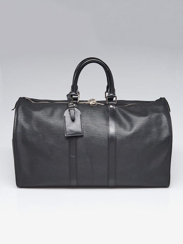 Louis Vuitton Black Epi Leather Keepall 45 Bag