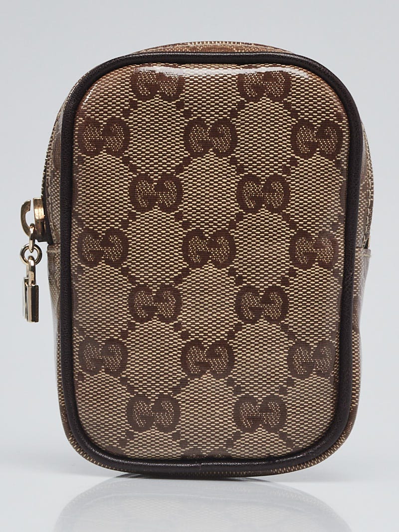 Gucci Beige/Gold GG Crystal Coated Canvas Accessories Pochette Bag -  Yoogi's Closet