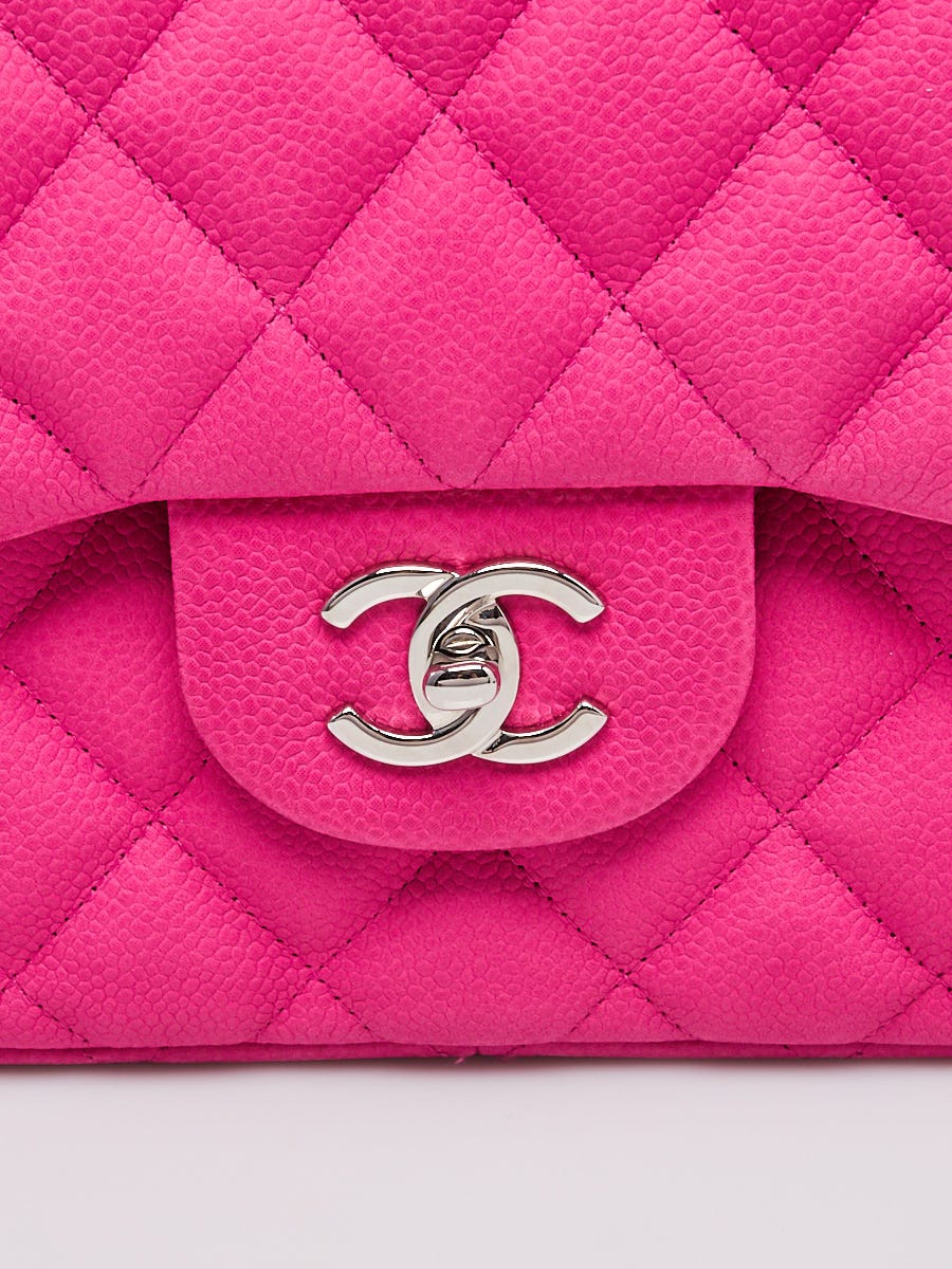 Chanel Pink Quilted Matte Caviar Leather Classic Jumbo Double Flap Bag -  Yoogi's Closet