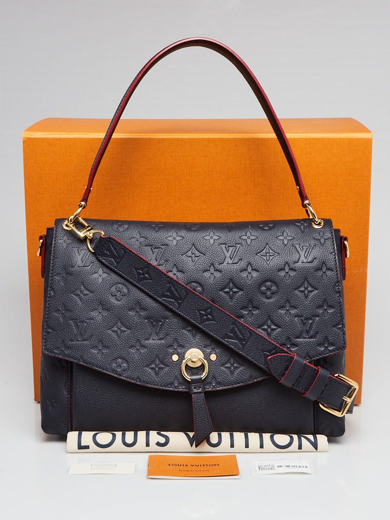 Louis Vuitton Marine/Rouge Monogram Empreinte Leather Blanche MM