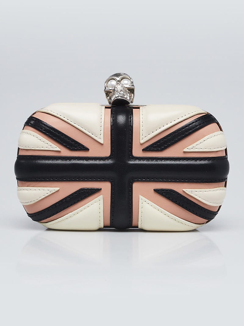 Alexander McQueen Tri-Color Leather Britannia Skull Box
