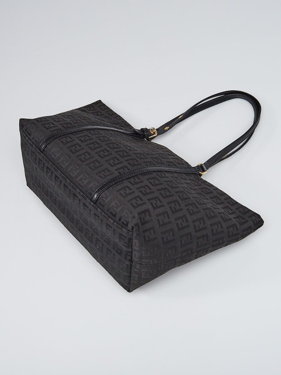 Fendi Black Zucchino Print Canvas Superstar Mini Shopping Fendi Black Zucchino Print Canvas Superstar Mini Shopping