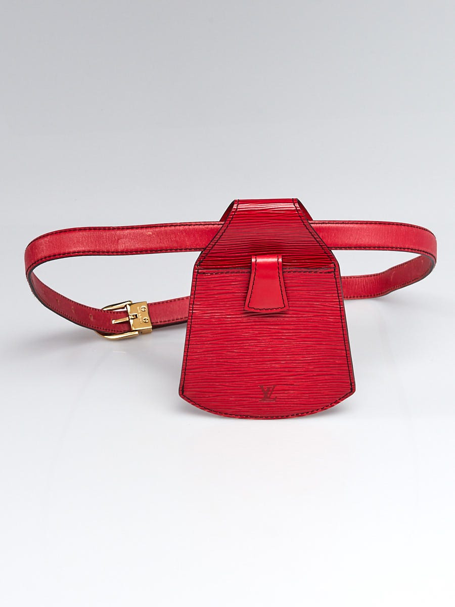 red leather louis vuittons belt
