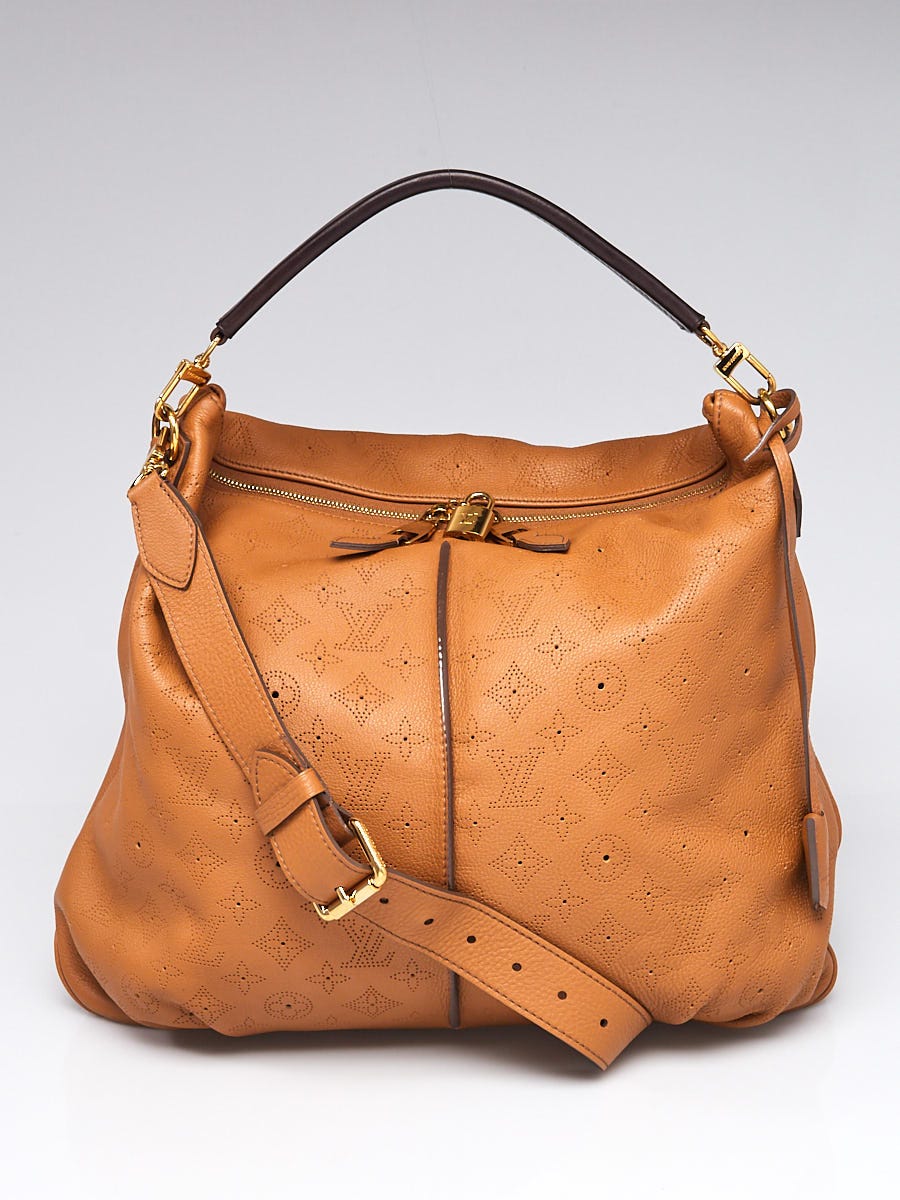Authentic Louis Vuitton Mahina Leather Selene MM Shoulder Bag