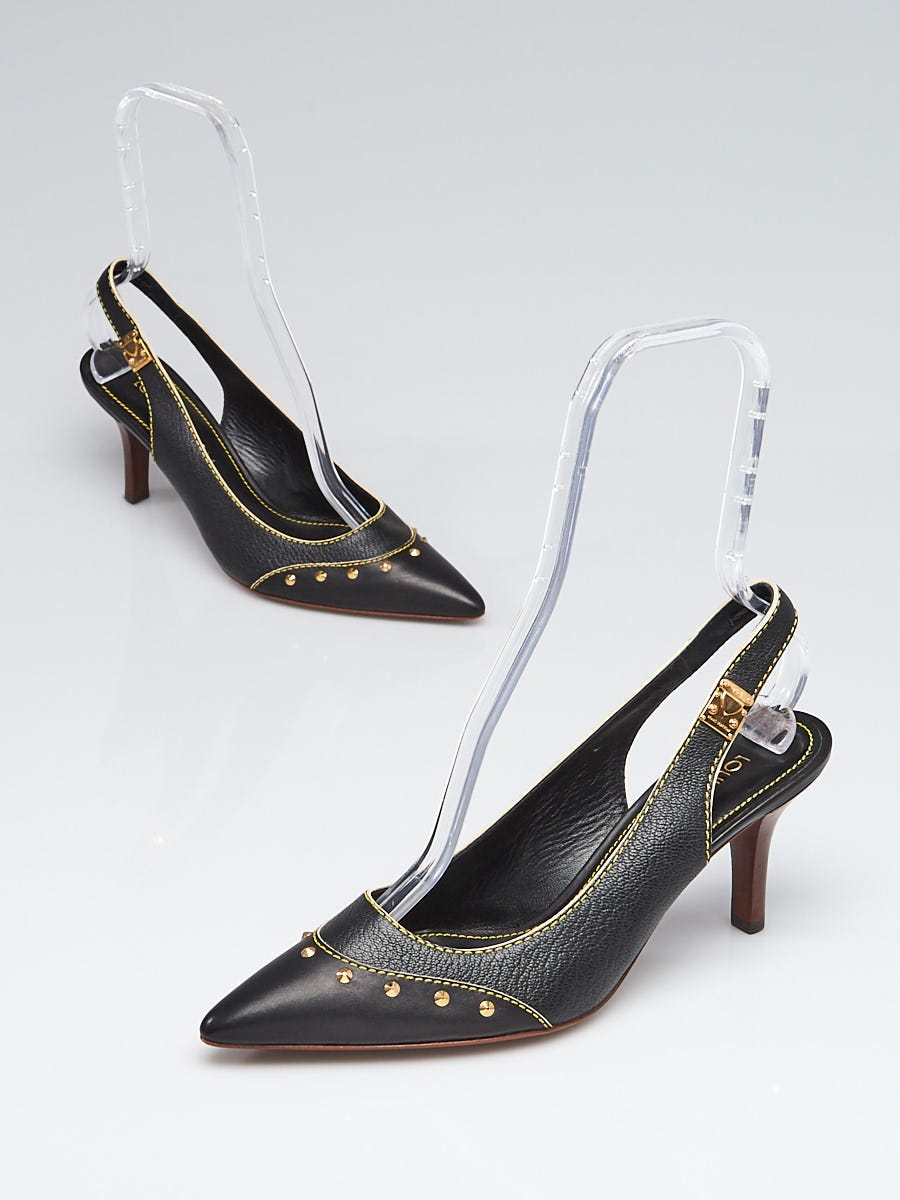 Louis Vuitton Leather Slingback Pumps