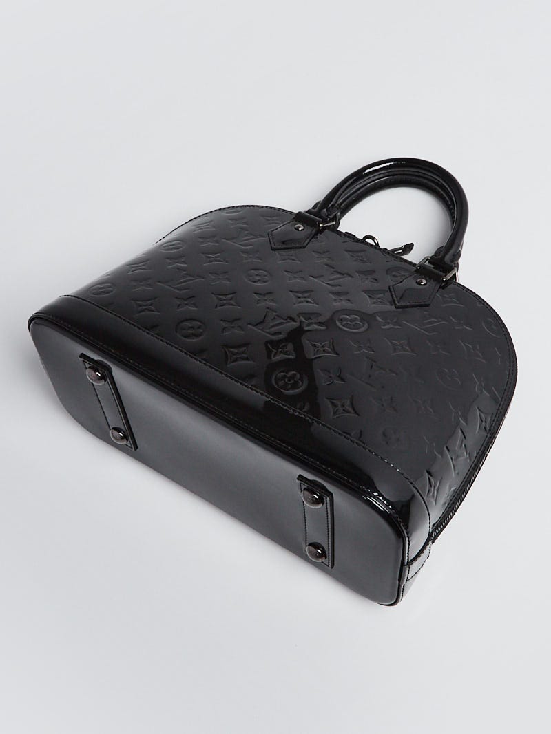 Louis Vuitton Alma PM Black in Patent Calfskin Leather with Black-tone - US