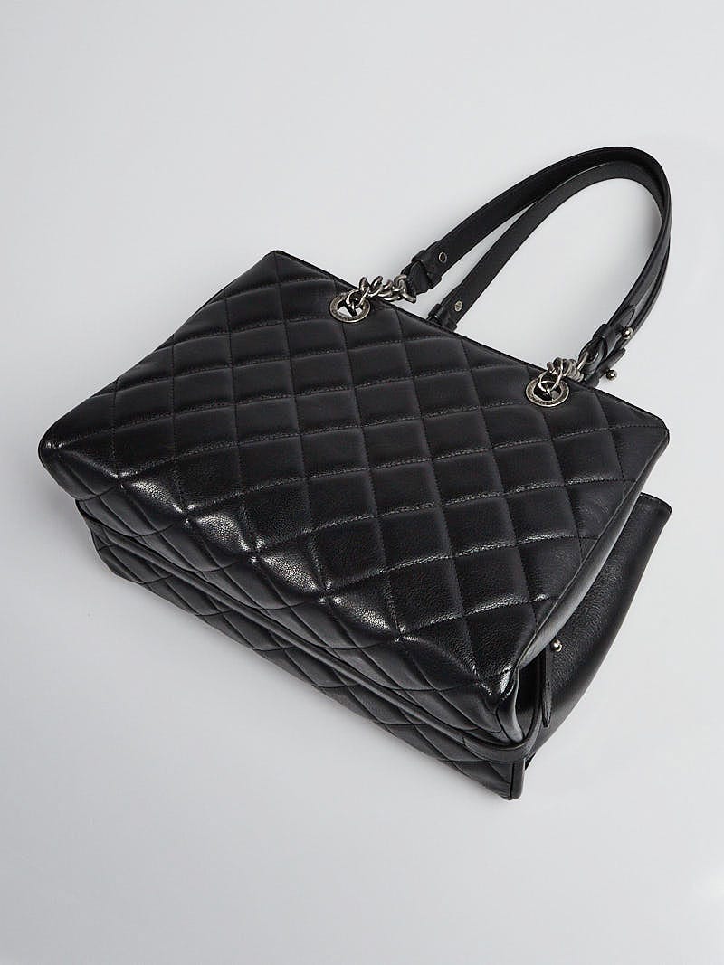 Chanel Black Quilted Leather City Rock Shopping Tote Bag - Yoogi's