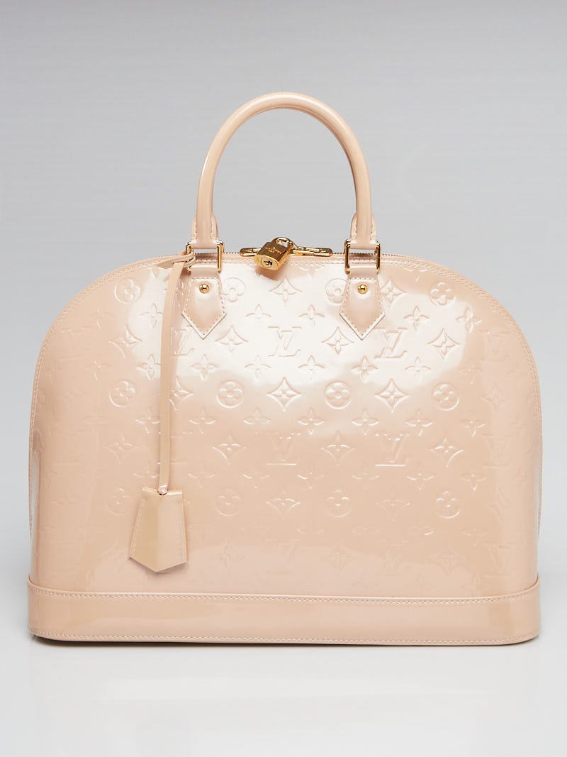 Louis Vuitton Rose Florentine Monogram Vernis Alma GM Bag For Sale