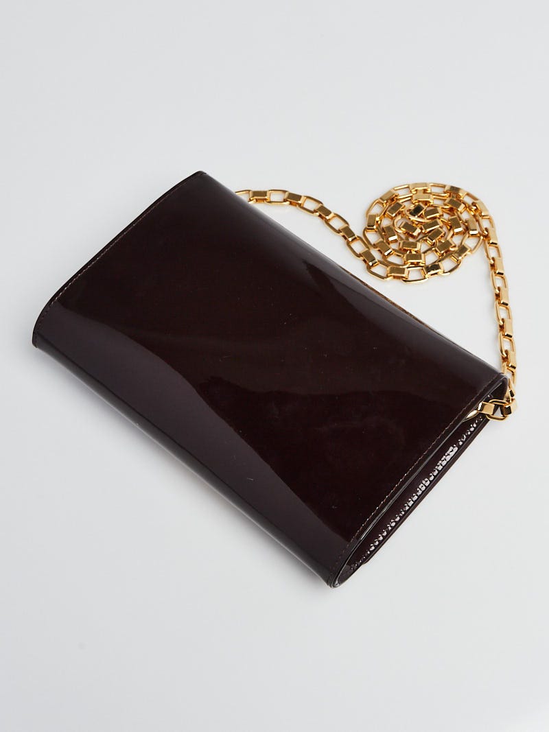 Louis Vuitton Vernis Lisse Louise Clutch with Chain