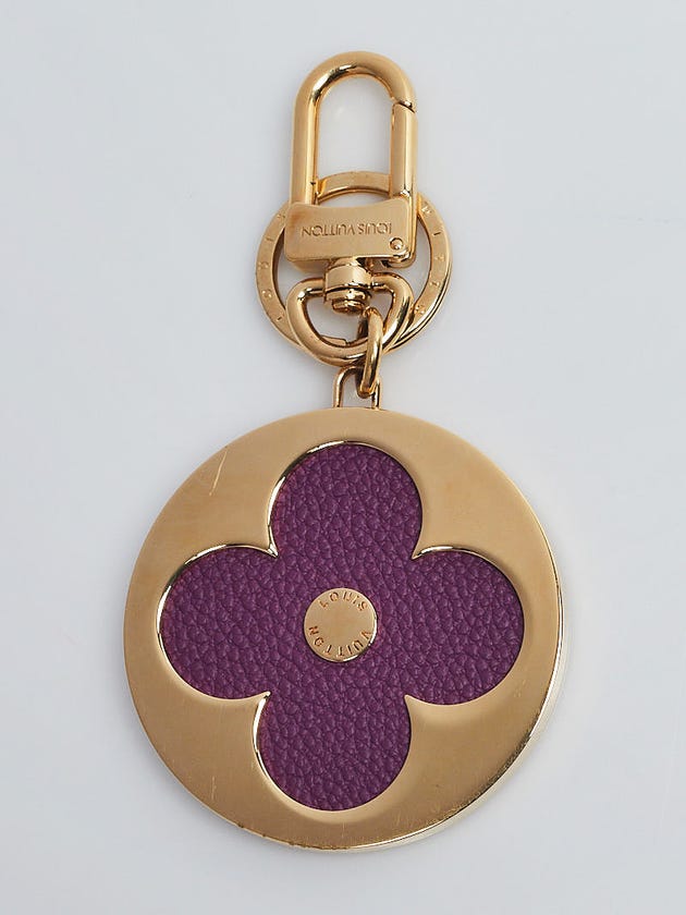 Louis Vuitton Purple Posy Key Holder and Bag Charm