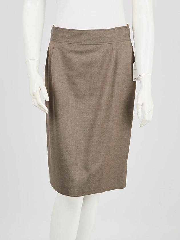 Stella McCartney Grey Wool Pencil Skirt Size 10/44
