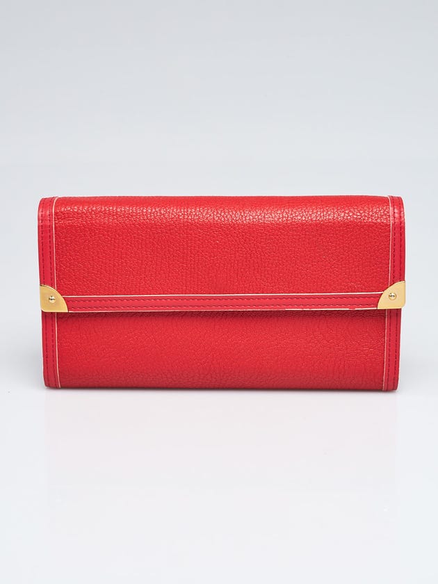 Louis Vuitton Geranium Suhali Leather Porte-Tresor International Wallet