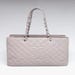Chanel Grey Quilted Caviar Leather XL Grand Shopping Tote Bag - Yoogi's Closet