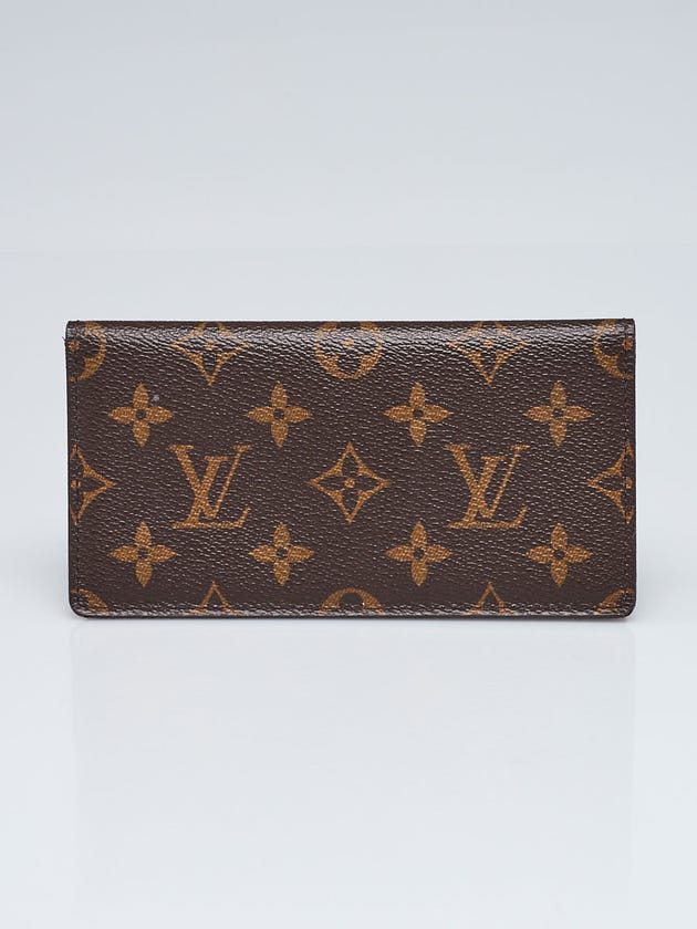 Louis Vuitton Monogram Canvas Simple Checkbook Wallet