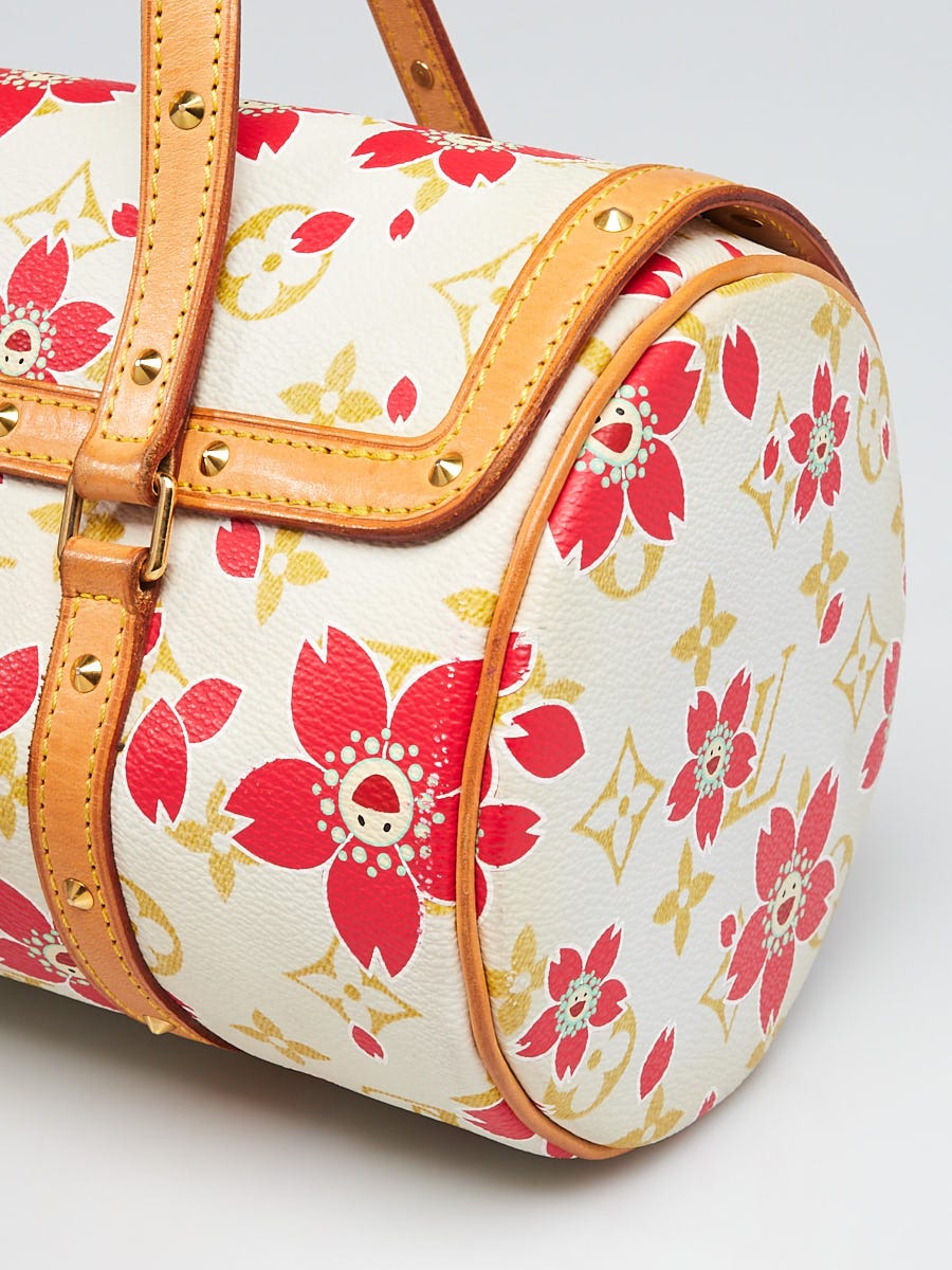 Louis Vuitton - Authenticated Papillon Handbag - Cloth White Floral for Women, Very Good Condition