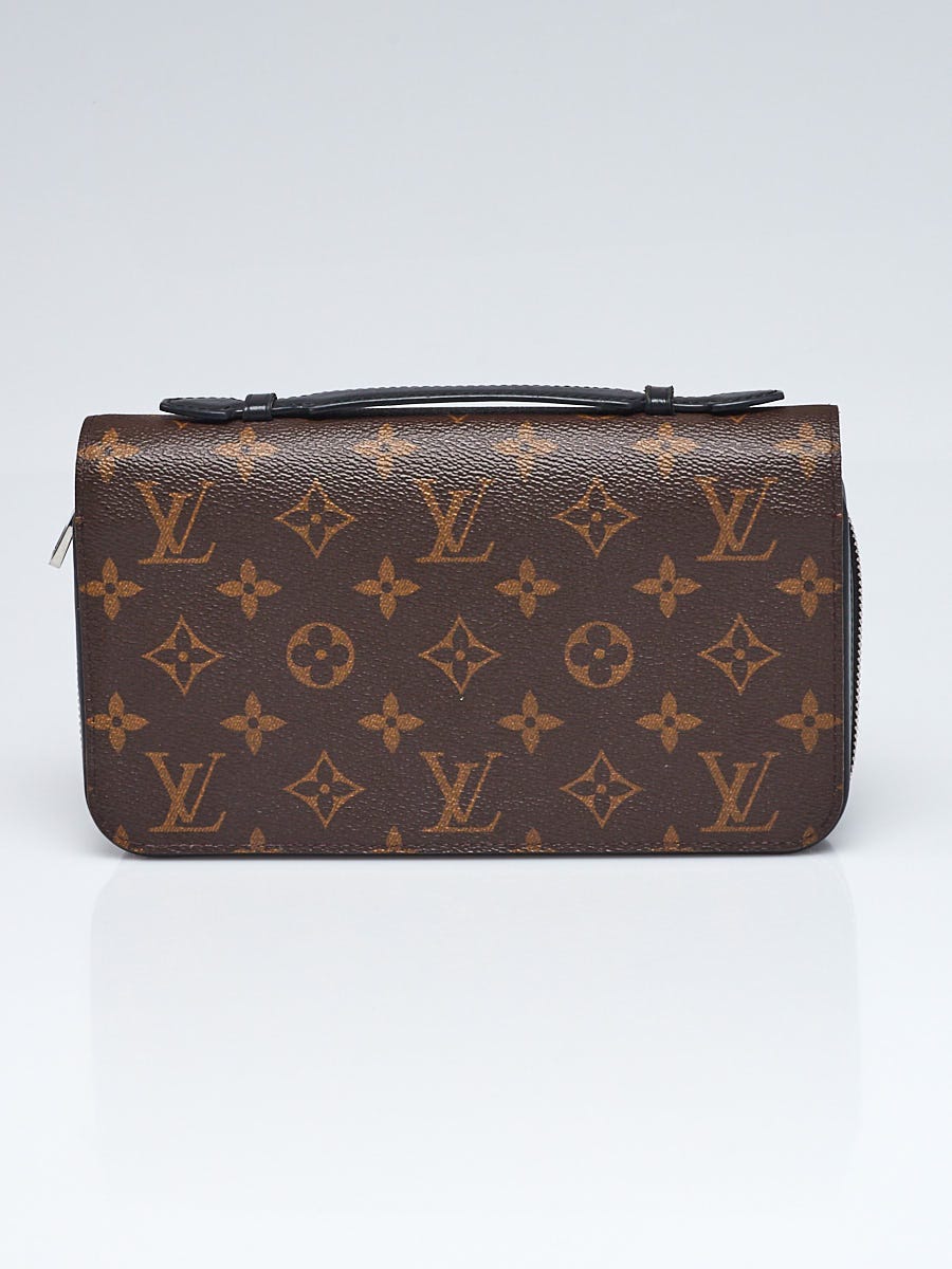 Louis Vuitton Zippy Wallet Monogram Macassar XL Brown in Canvas/Calfskin  with Silver-tone - US