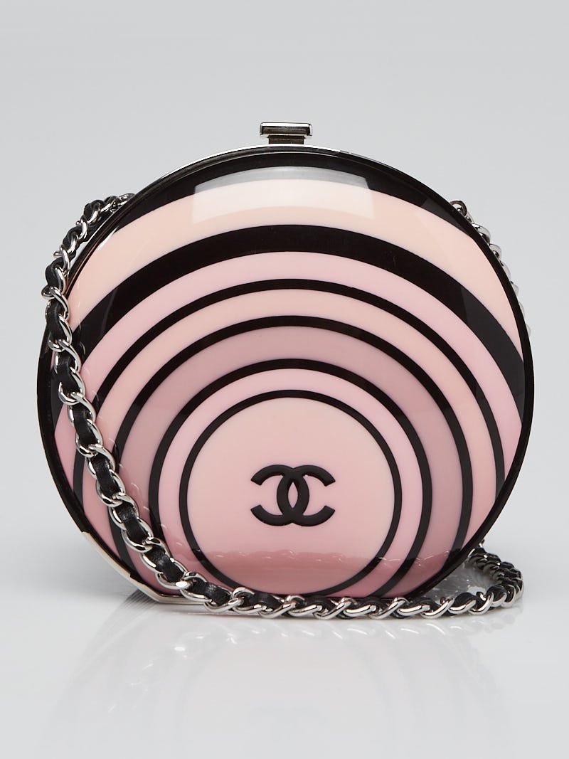 Chanel Black/Pink Resin Pillbox Minaudiere Clutch Bag - Yoogi's Closet