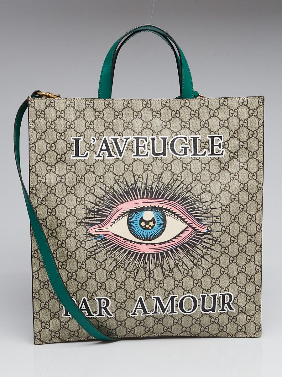 Gucci GG Supreme Monogram L`Aveugle Par Amour Print Backpack