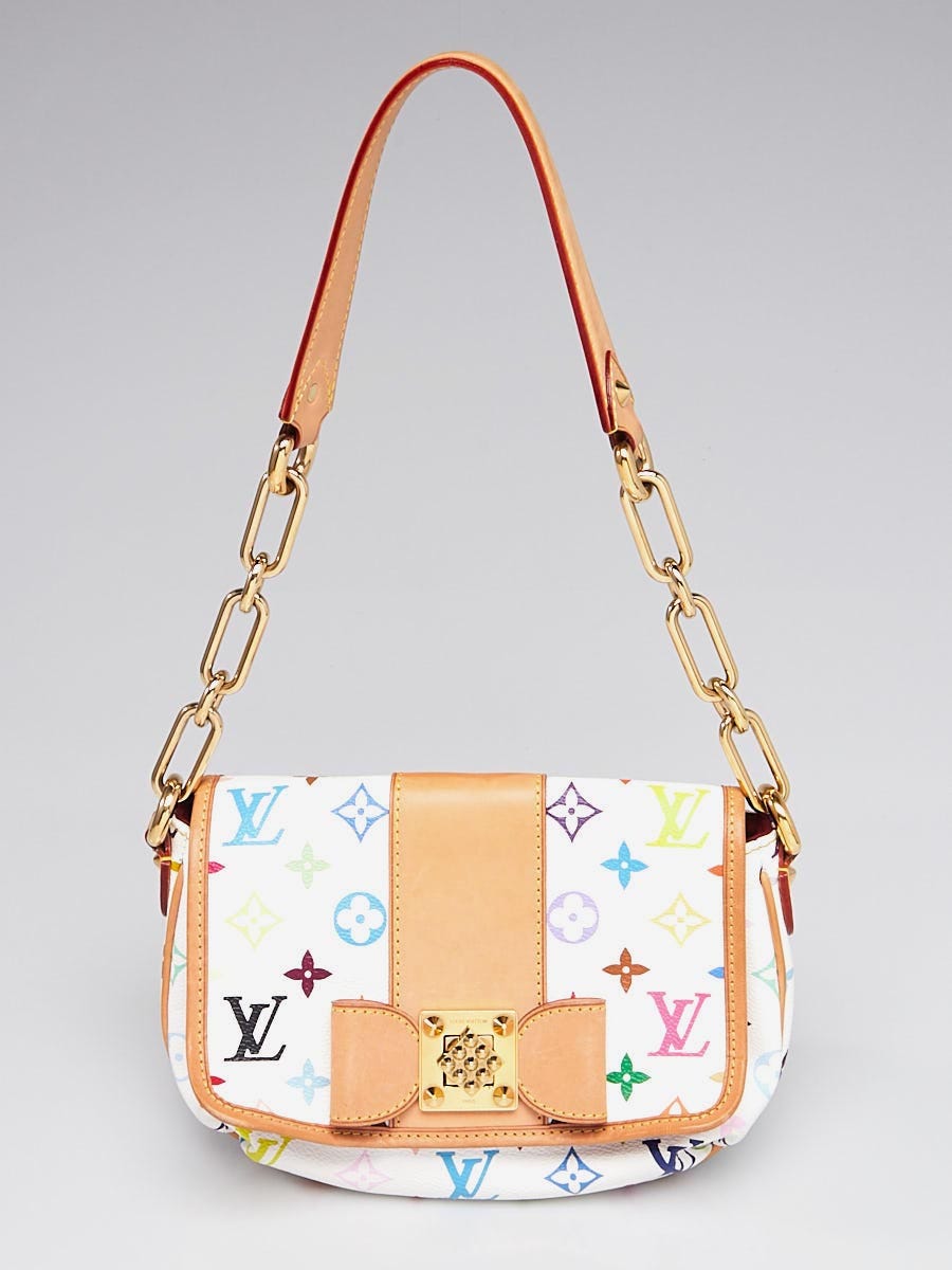 Louis Vuitton White Multicolore Canvas Alma PM Bag - Yoogi's Closet