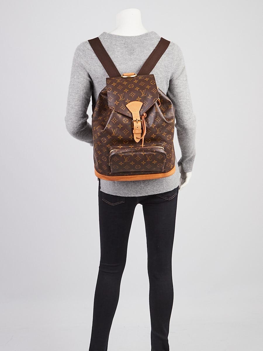 Louis Vuitton Monogram Coated Canvas Montsouris GM Backpack Bag