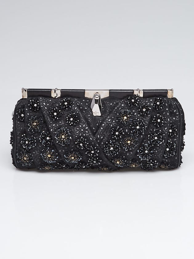 Louis Vuitton Black Sequin and Bead Clutch Bag