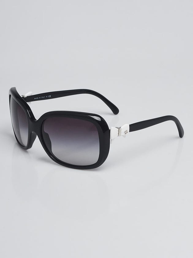 Chanel Black Frame Gradient Tint Bow Sunglasses-5171