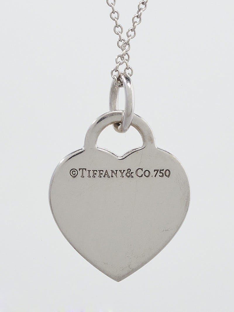 Tiffany♡ TIFFANY 18K White Gold Diamond Return To Tiffany Heart Tag