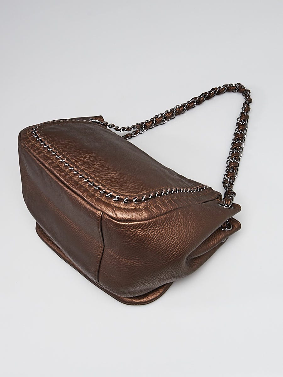 Leather Luxe Ligne Accordion Flap Bag