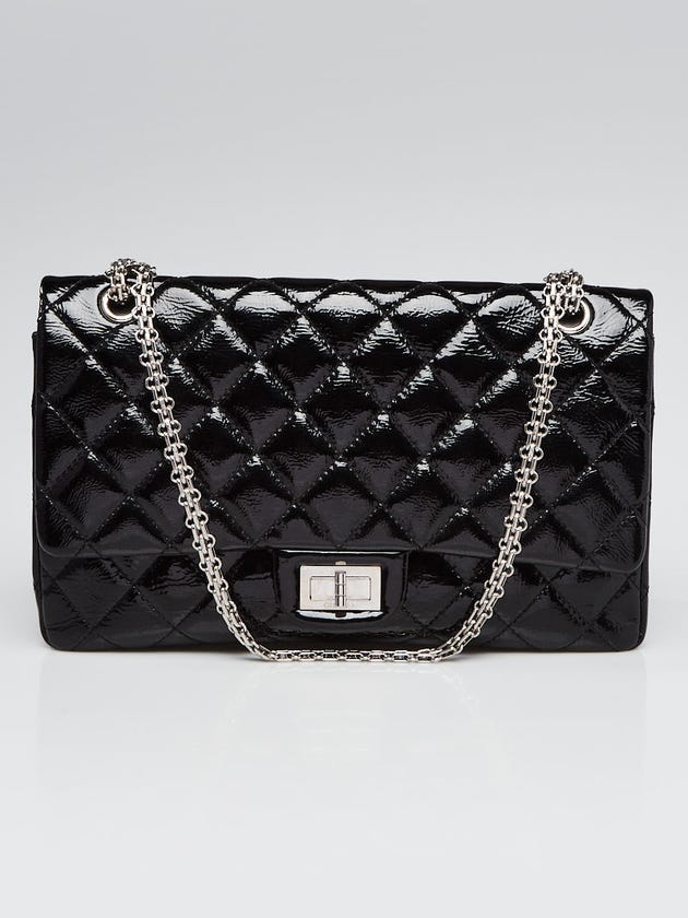 Chanel Black 2.55 Reissue Quilted Classic Patent Leather 227 Jumbo Flap Bag