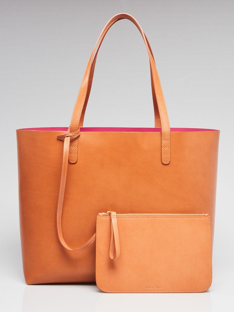 Mansur Gavriel Large Tote Bag In Camello/rosa