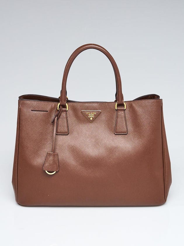 Prada Brown Saffiano Lux Leather Large Tote Bag BN1844