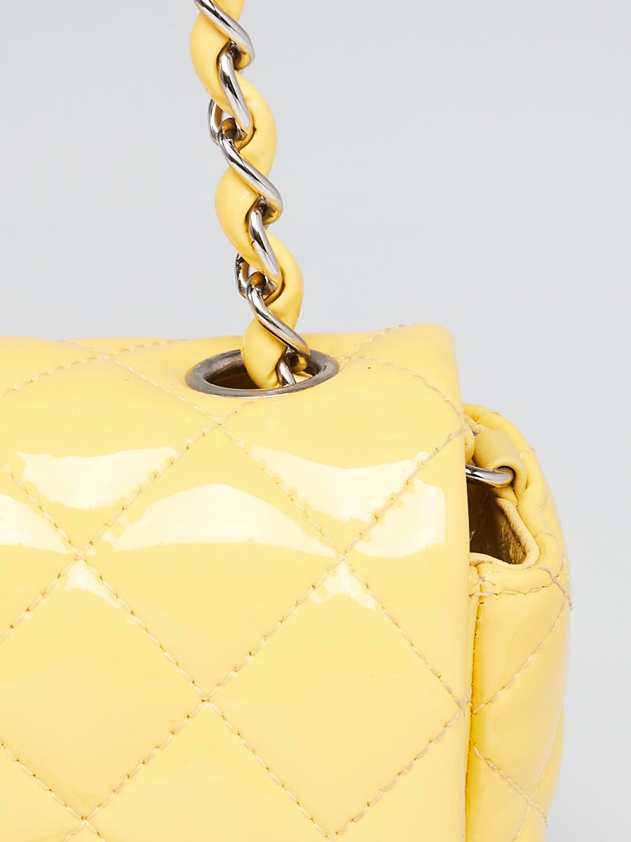 Chanel Yellow Quilted Patent Leather Classic New Mini Flap Bag - Yoogi's  Closet