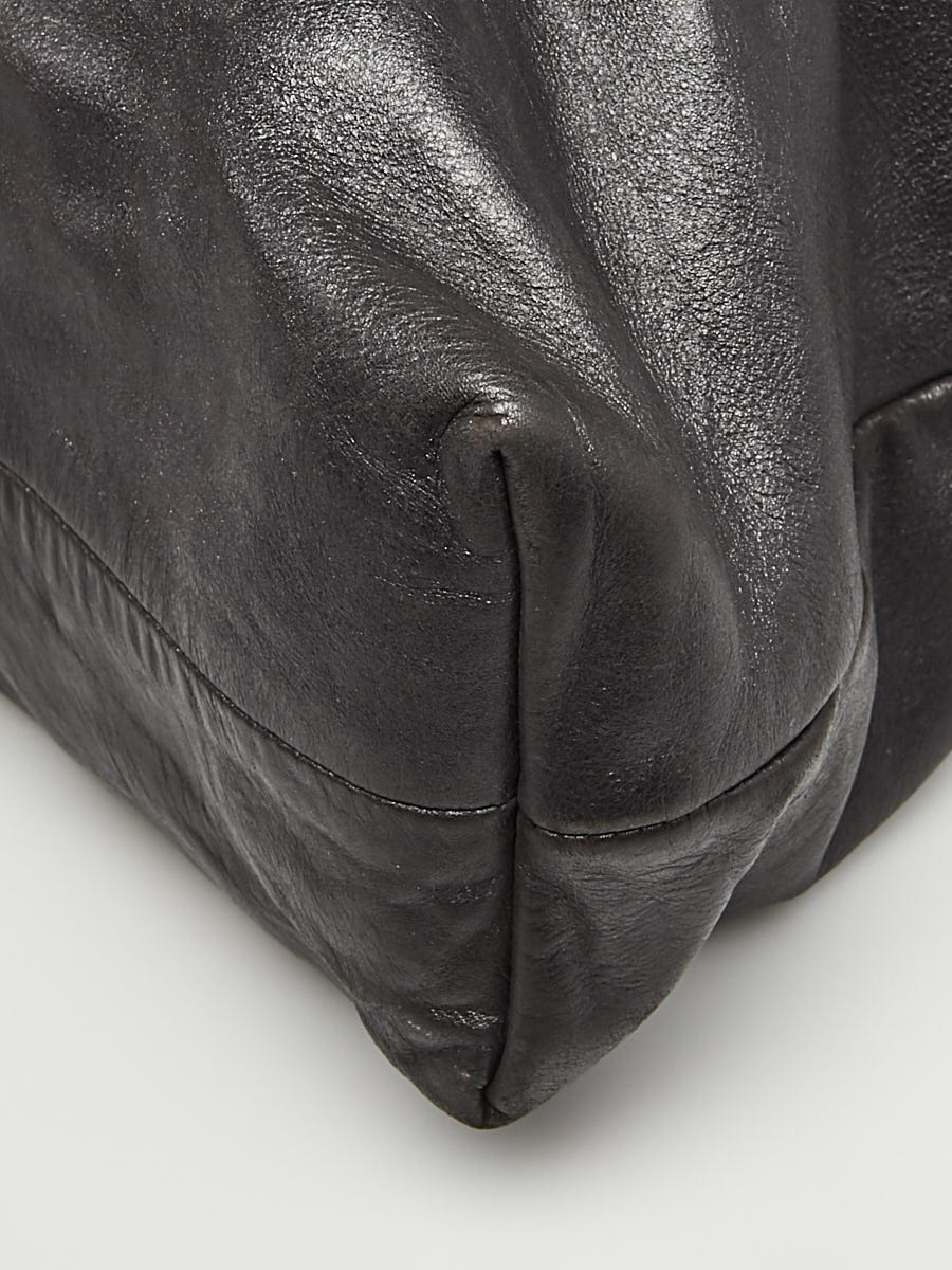 Chanel Black Calfskin Leather XL Soft Edgy Tote Bag