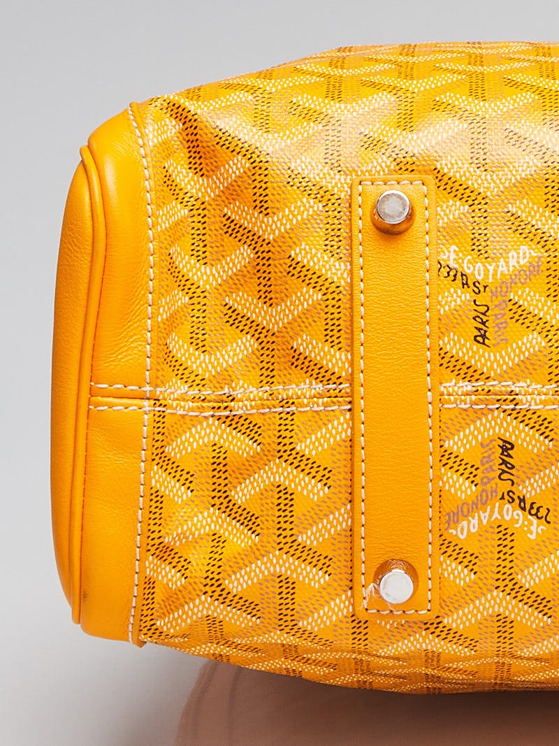 Goyard Yellow Chevron Print Coated Canvas Voltaire Smile Tote Bag