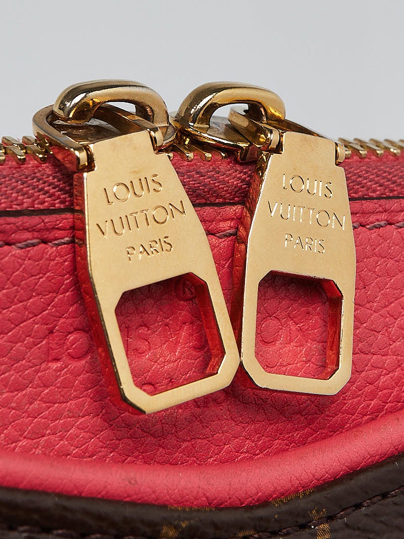 Louis Vuitton Monogram Canvas/Rose Litchi Leather Pallas BB Crossbody Tote  Bag