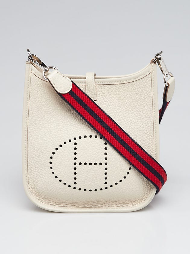Hermes 16cm Craie Clemence Leather Evelyne Amazon TPM Bag