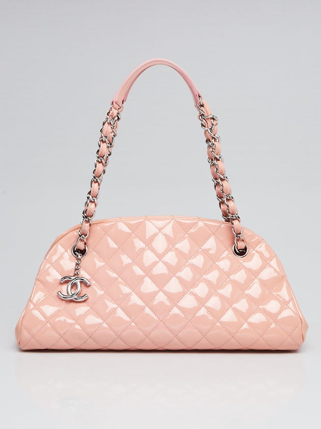 Chanel Pink Quilted Patent Leather Just Mademoiselle Bowling Bag