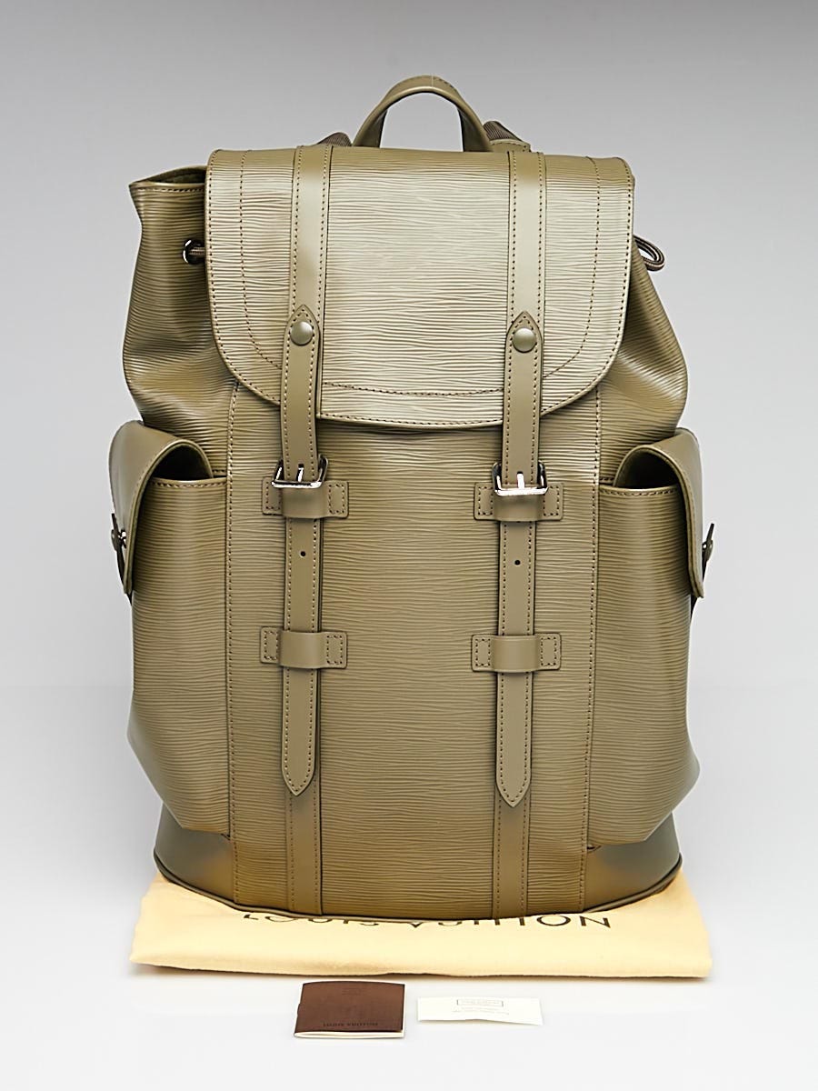 Louis Vuitton Khaki Green Epi Leather Christopher Backpack Bag - Yoogi's  Closet