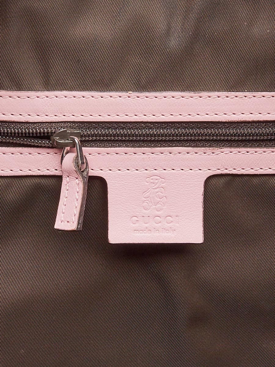 Gucci Beige/Pink GG Coated Canvas Zoo Backpack Trolley Bag