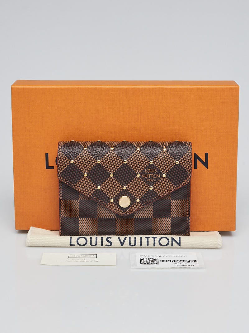 Louis Vuitton Red Damier Coated Canvas Victorine Wallet - Yoogi's Closet