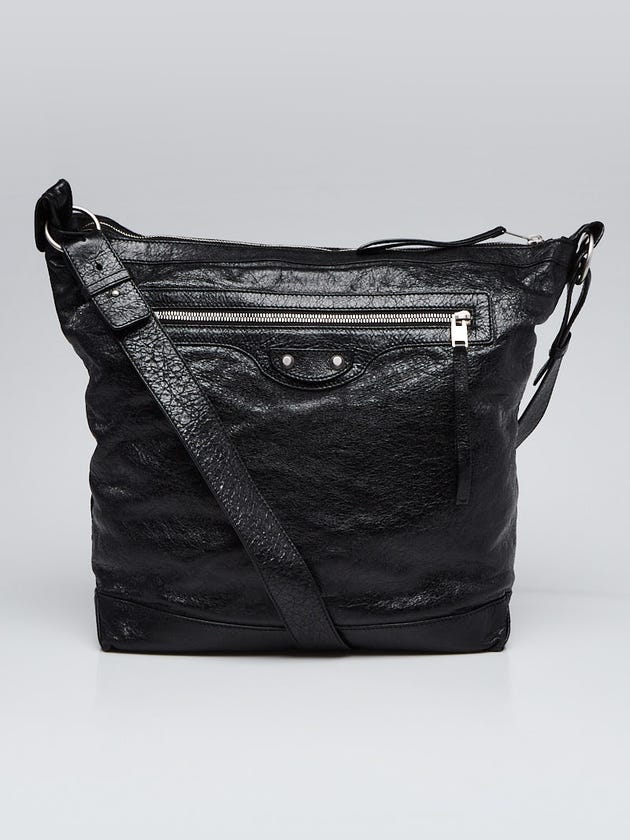 Balenciaga Black Lambskin Leather Crossbody Day Bag