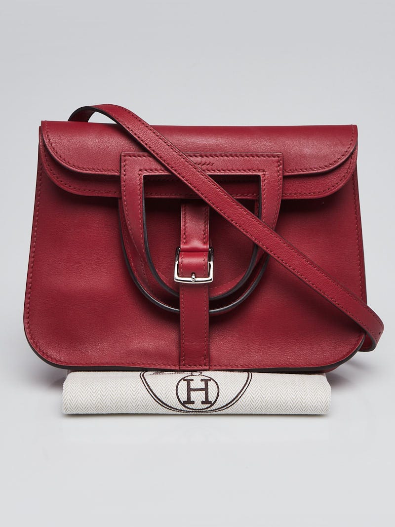 Hermes Halzan Mini Rouge grenat Swift