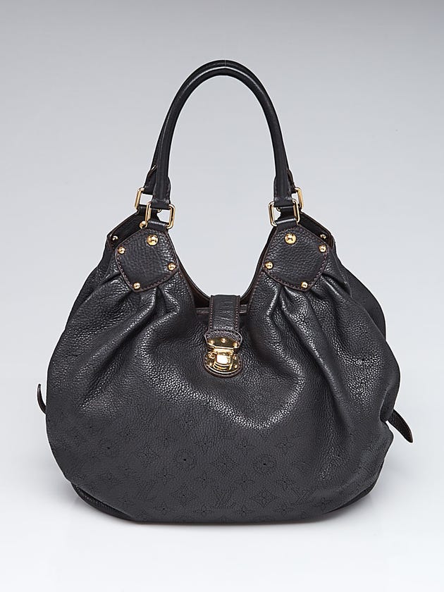 Louis Vuitton Black Monogram Mahina Leather L Bag