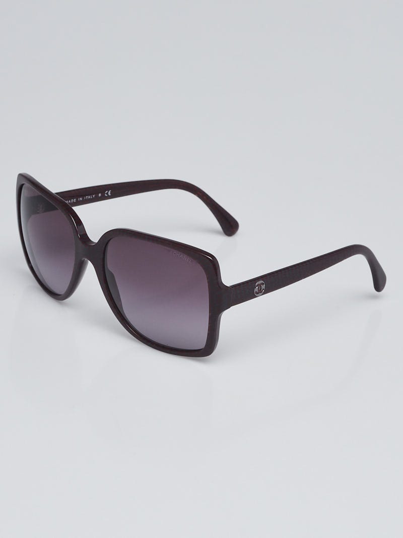 Chanel Bordeaux Acetate Oversized Frame Gradient Tint CC Sunglasses 5267 |  Yoogi's Closet