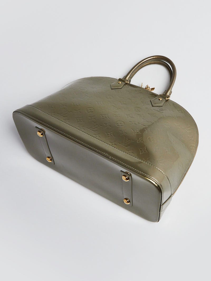 Louis Vuitton Vert Bronze Monogram Vernis Leather Alma GM Bag