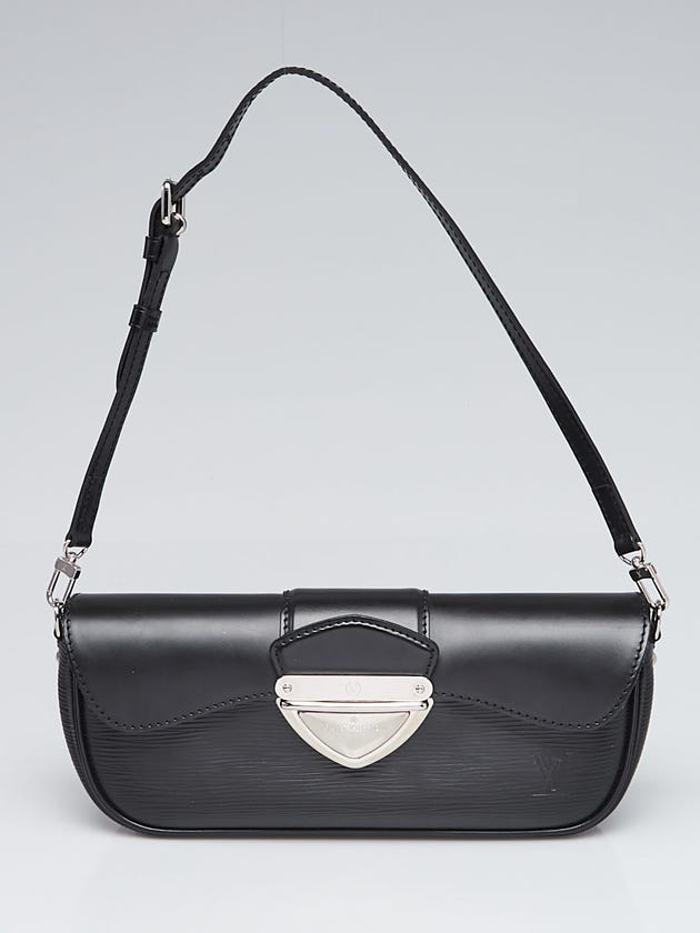 Louis Vuitton Black Epi Leather Montaigne Clutch Bag
