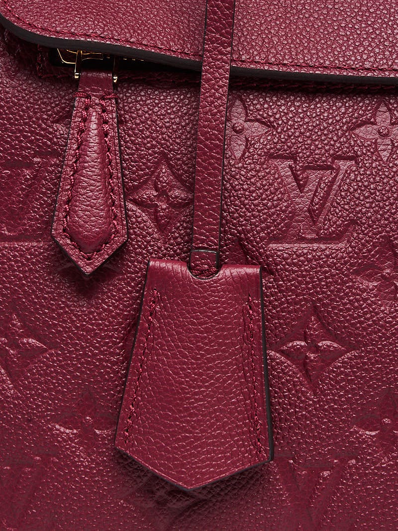 Authentic Louis Vuitton Raisin Monogram Empreinte Leather Pont