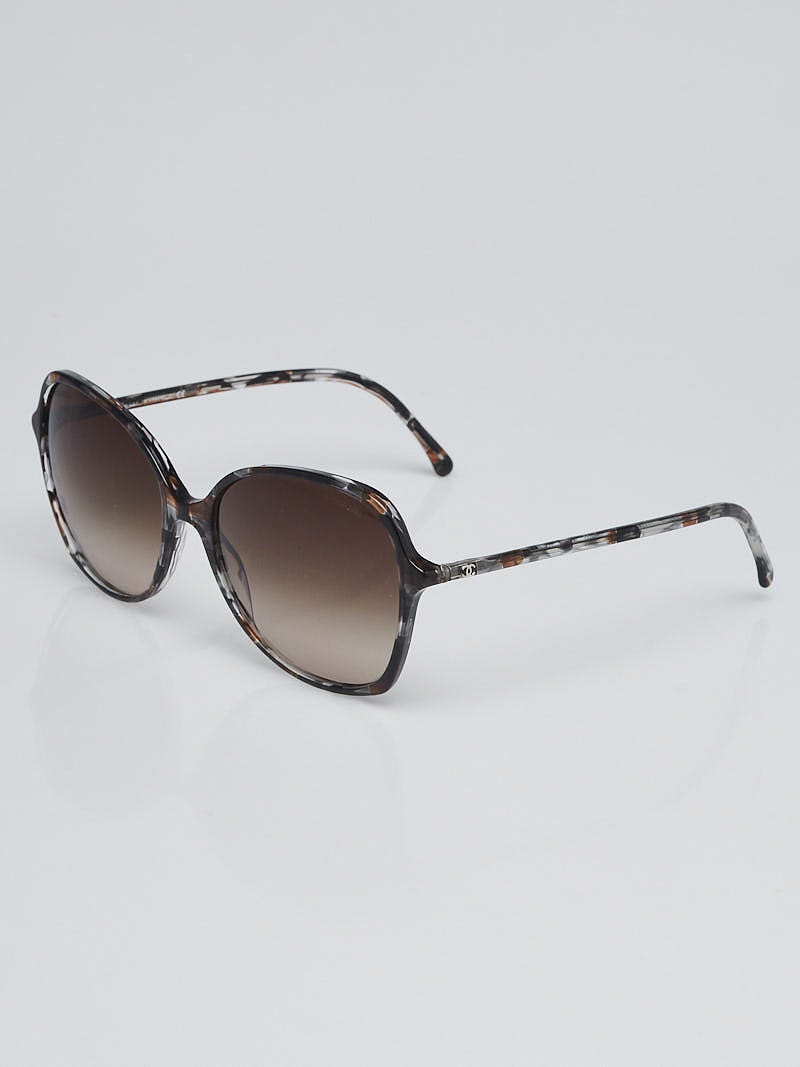 Chanel Brown Multicolor Plastic Oversized Sunglasses - 5344 - Yoogi's Closet