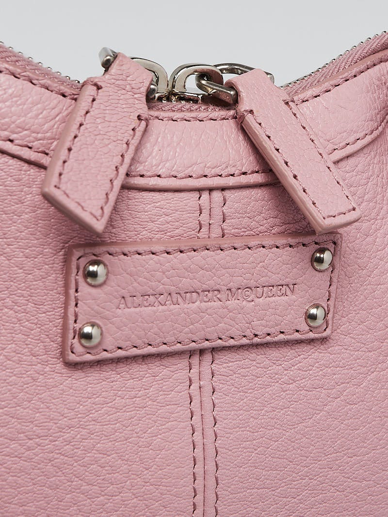 Alexander McQueen Pink Leather De Manta Clutch Bag | Yoogi's